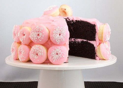 Pink Donut Cake