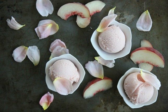 White Peach and Rose Sorbet