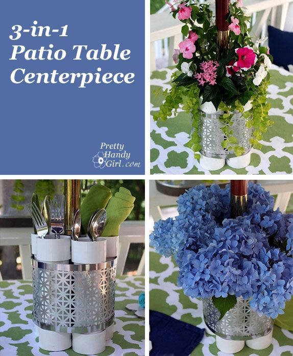Outdoor Patio Table Planter, Vase and Serving Station