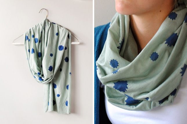 No-Sew Stamped Scarf