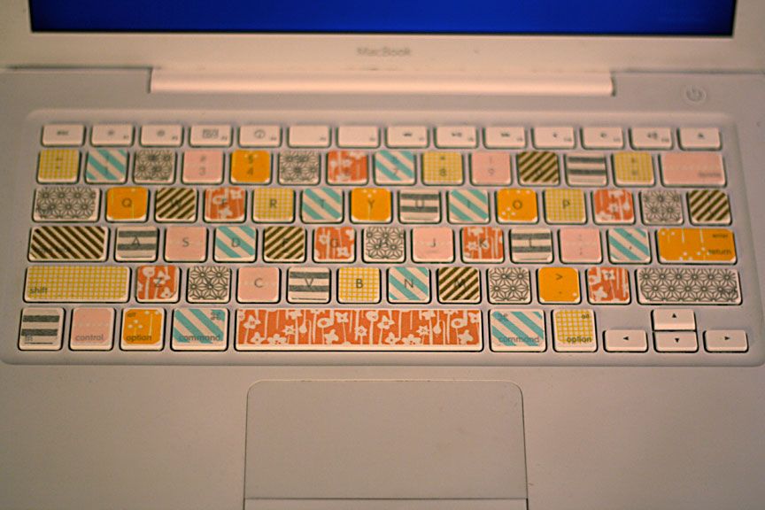 Washi Tape Laptop Keyboard