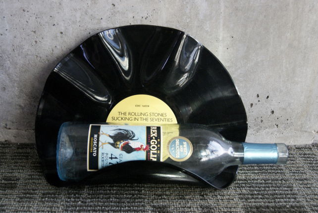 Vinyl Record Wine Rack