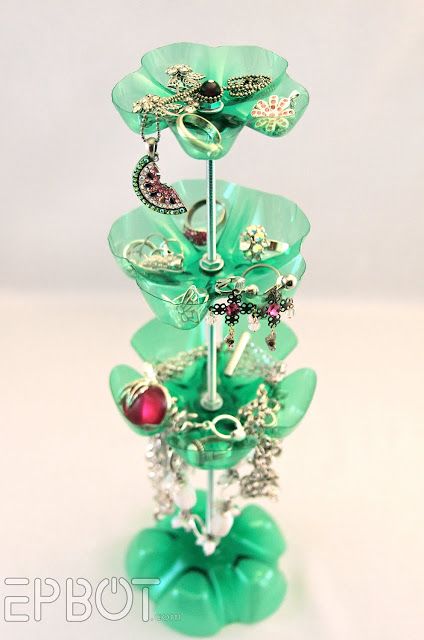 Plastic Bottle Jewelry Stand