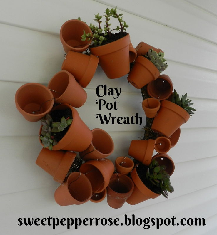 Clay Pot Wreath