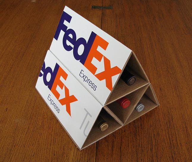 FedEx Tube Wine Rack