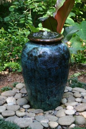 Glazed Pot Water Fountain