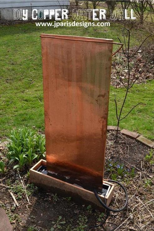 Outdoor Copper Water Wall