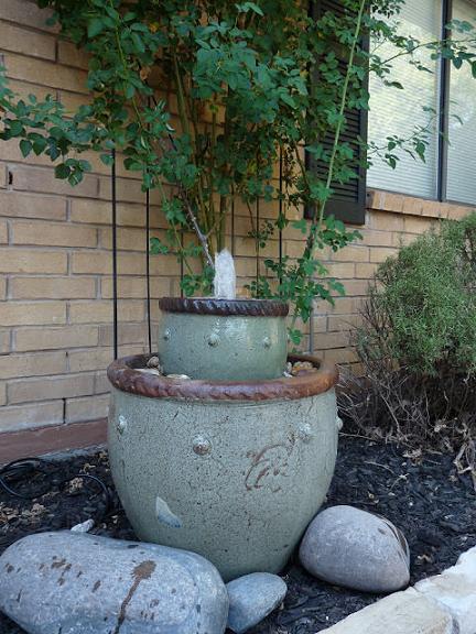 Two Tiered Flower Pot Fountain