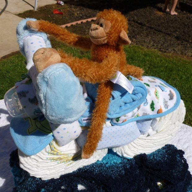 Diaper Motorcycle Baby Shower Show Stopper