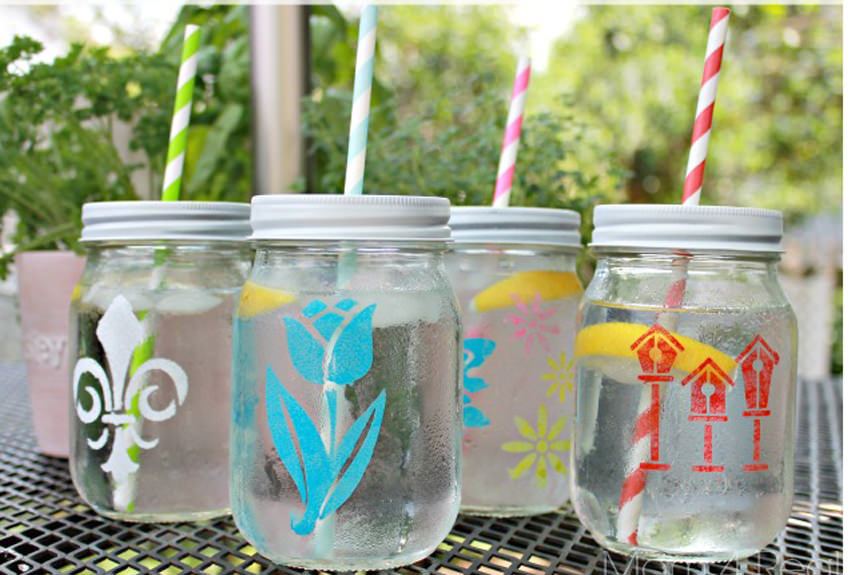 Stenciled Tumblers