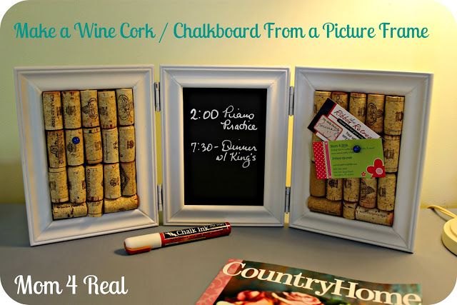 Wine Cork and Chalkboard Display