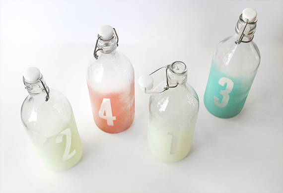 Watercolor Table Numbers