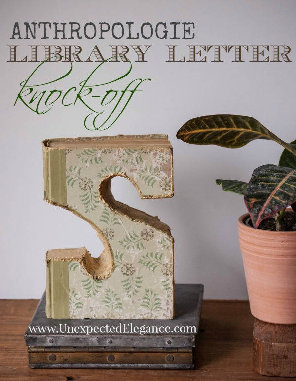 Anthropologie Library Letter Knock-Off