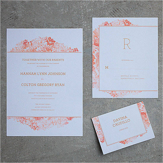 Petunia Watercolor Wedding Invitation