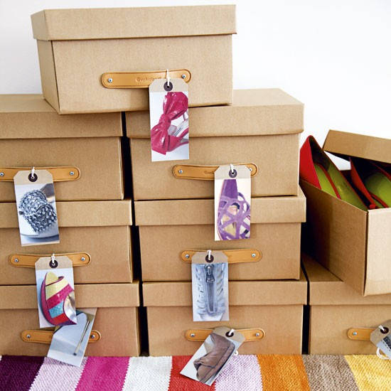 Organize with Photos on Shoe Boxes