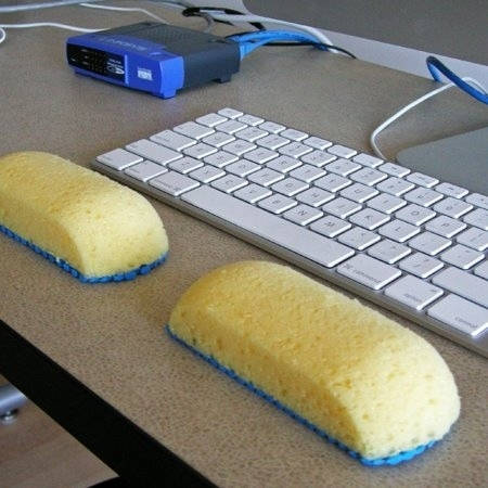 Sponges can be ergonomic keyboard things