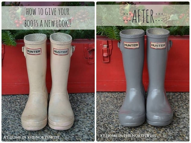 Spray Paint Your Rubber Boots