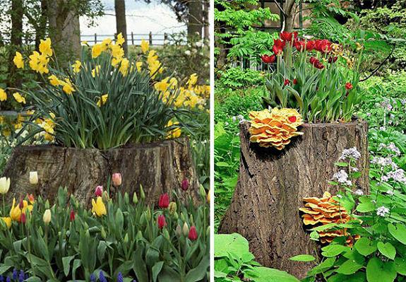 Tree Stumps for Yard Decorations