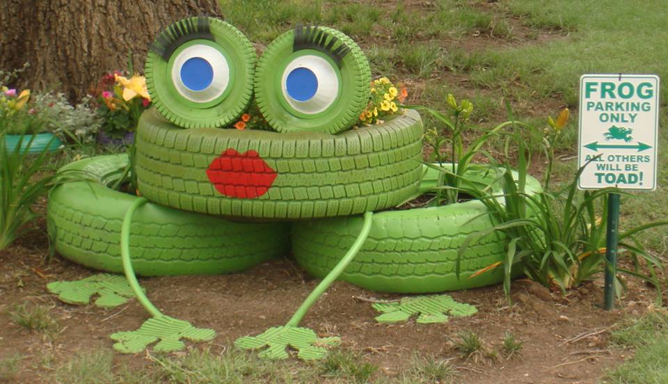 Frieda La Frog From Recycled Tires