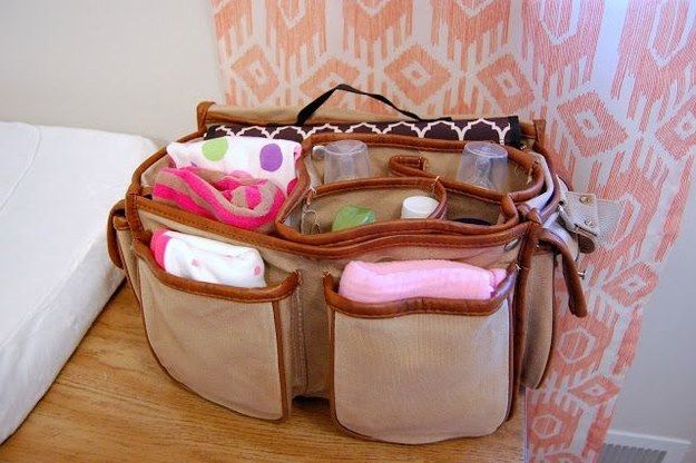 A thrift store camera bag is the best diaper bag
