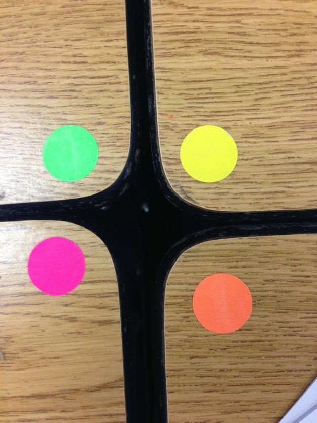 Use colored dots to make groups easy