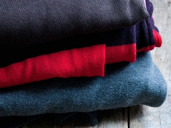 Fold your sweaters instead of hanging them