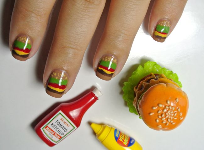Cheeseburger Nails