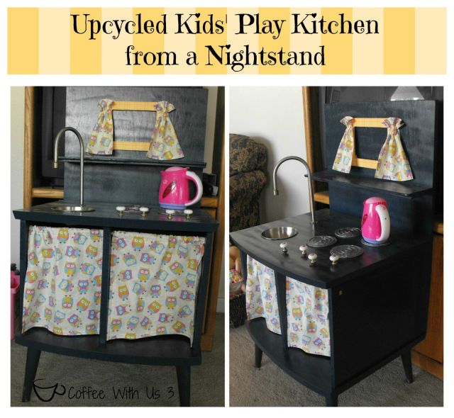 Play kitchen from a nightstand