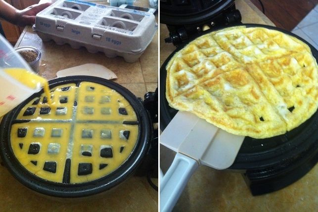Make Scrambled Eggs With a Waffle Maker