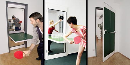 Door That Turns into a Ping-Pong Table