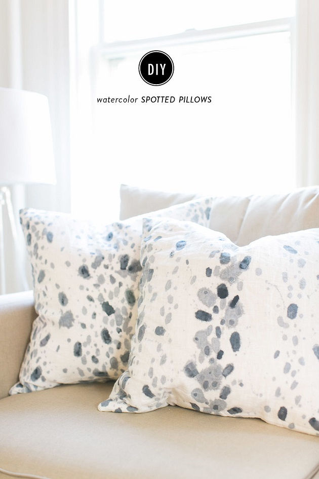 Watercolor Spotted Pillows
