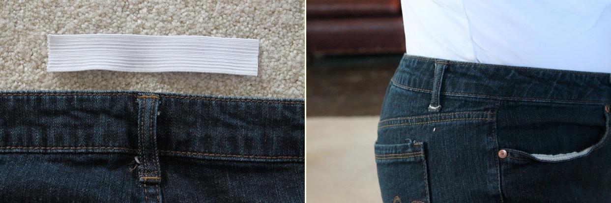 How to Take in the Waist on a Pair of Blue Jeans