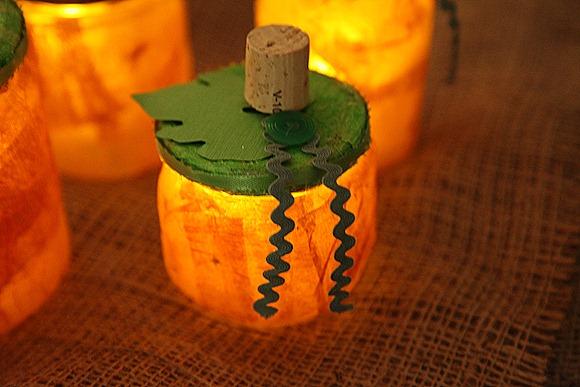 Pumpkin Jar Luminaries