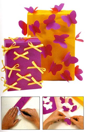 Paper Cut Outs Wrapping Idea