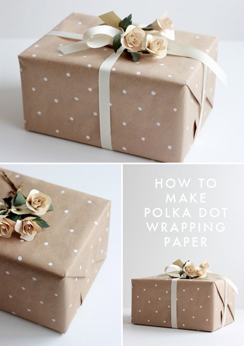Polka Dot Stamped Paper
