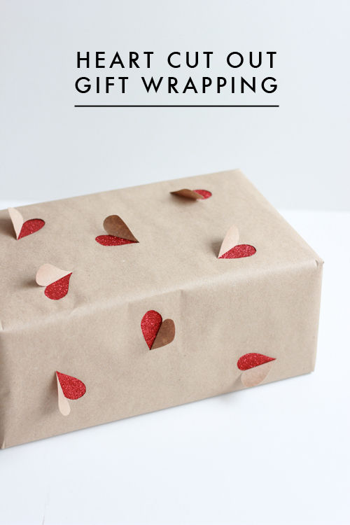 Cut Out Heart Wrapping Paper