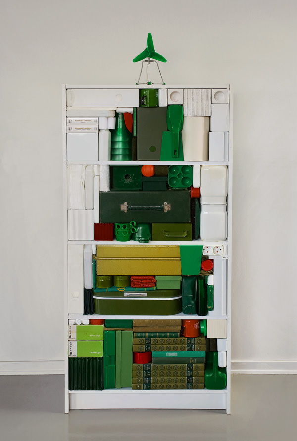 Organized Shelf Christmas Tree