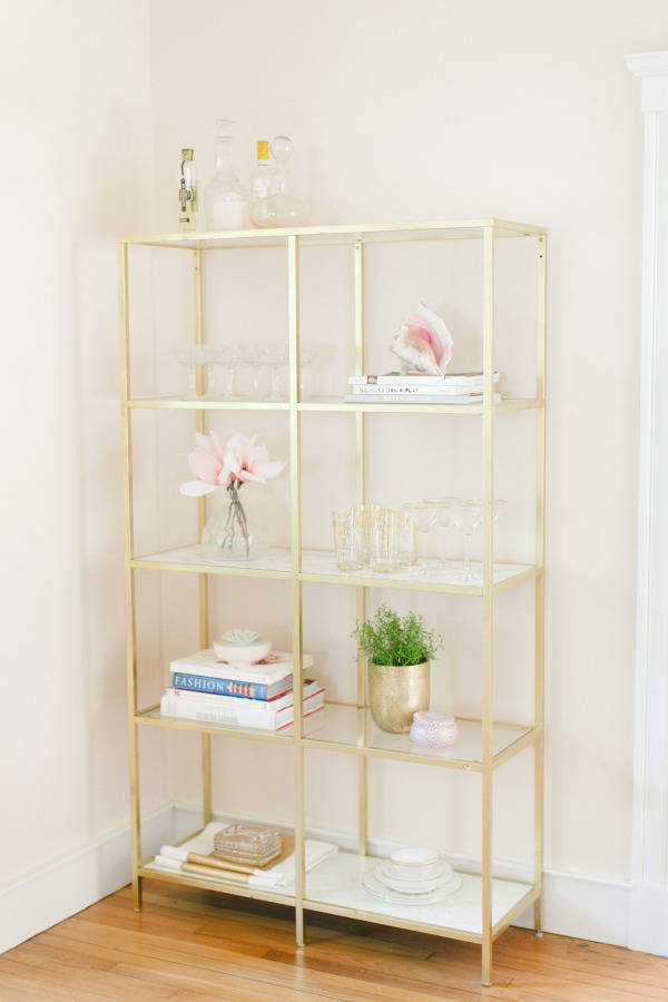 Gold and Marble Shelves