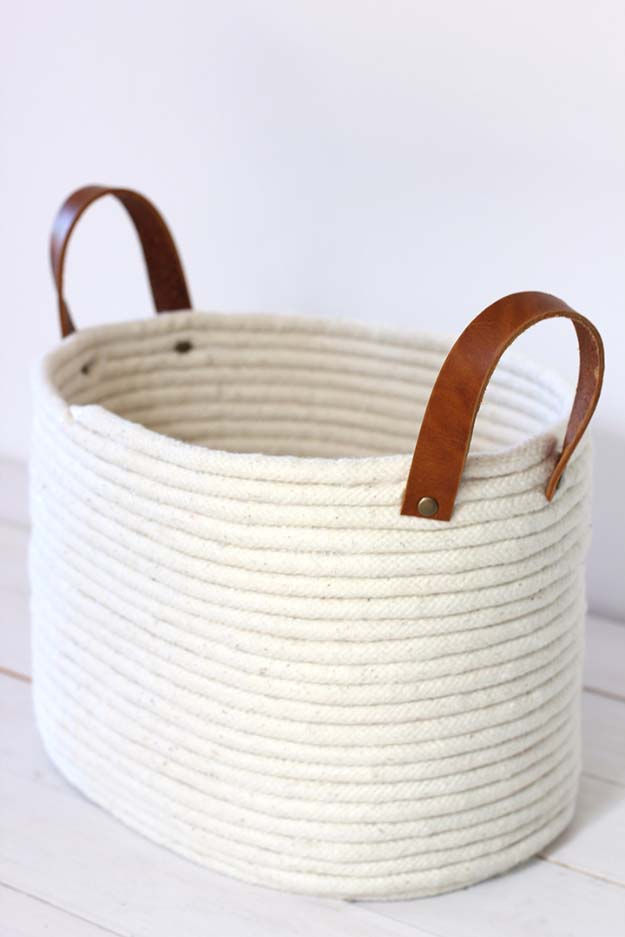 No-Sew Rope Coil Basket