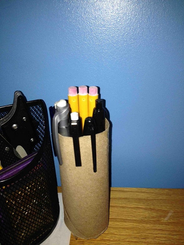 Easy way to keep pens, pencils, and sharpies organized
