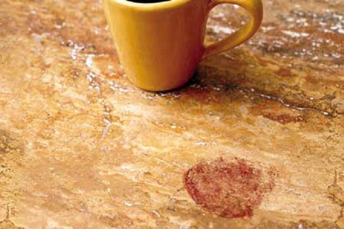 How to remove a stain from a stone countertop