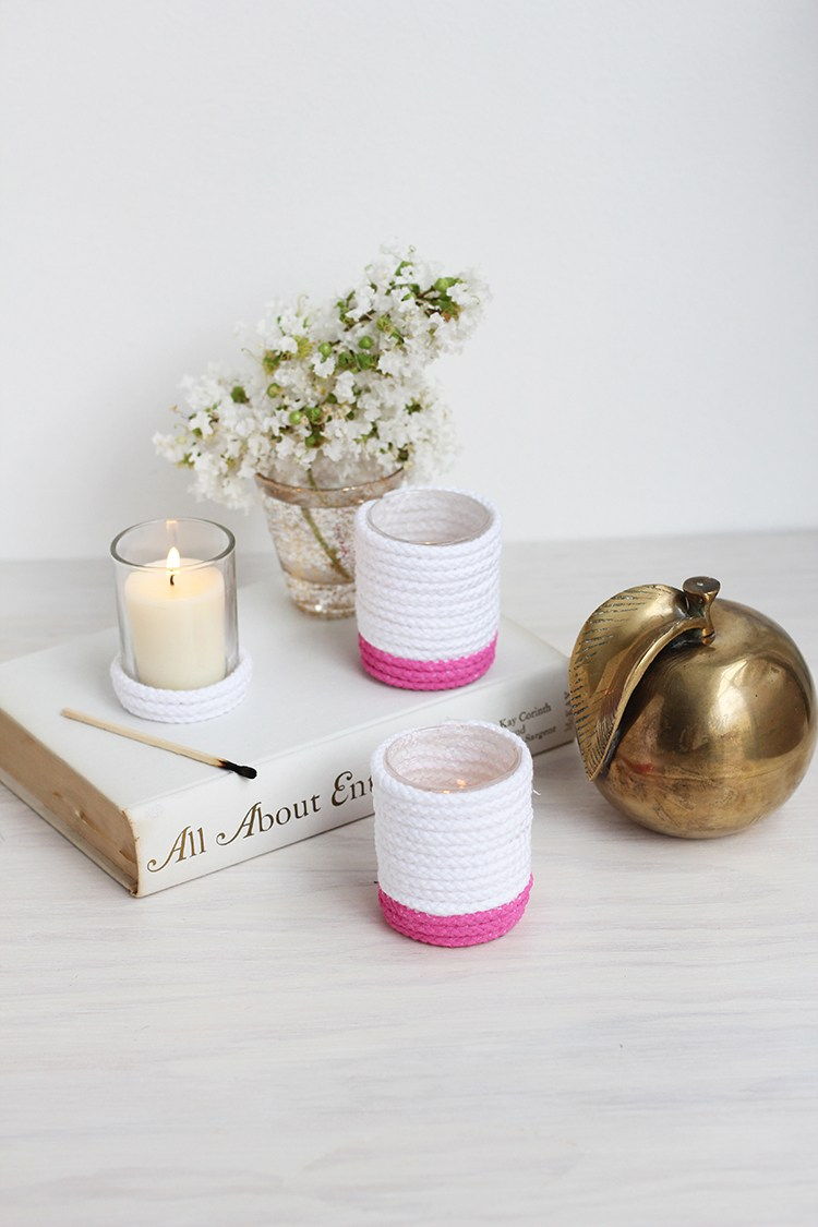 Painted Rope Votives
