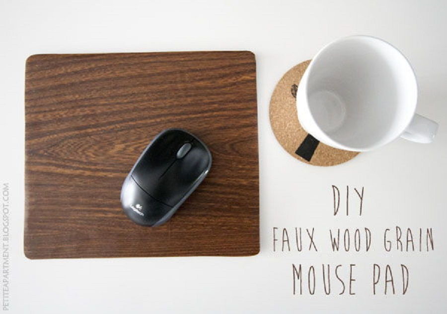 Faux Wood Grain Mouse Pad