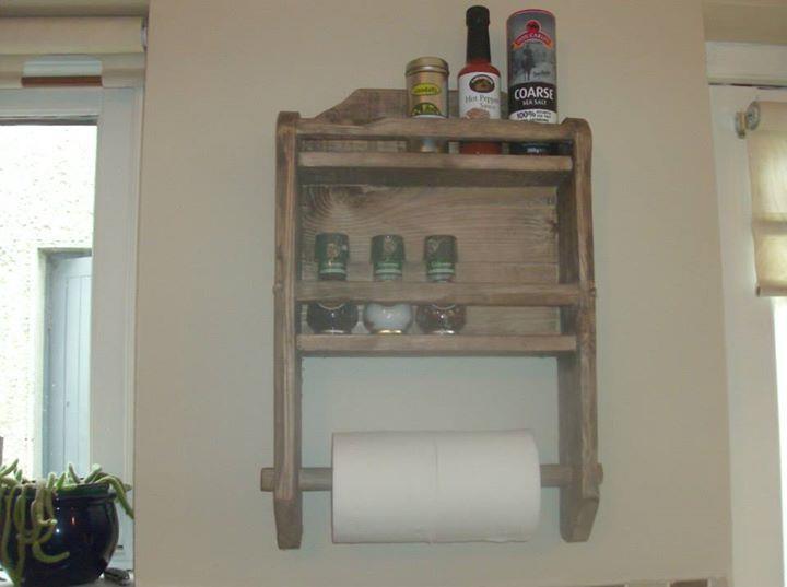 Kitchen Spice Rack and Roll Holder