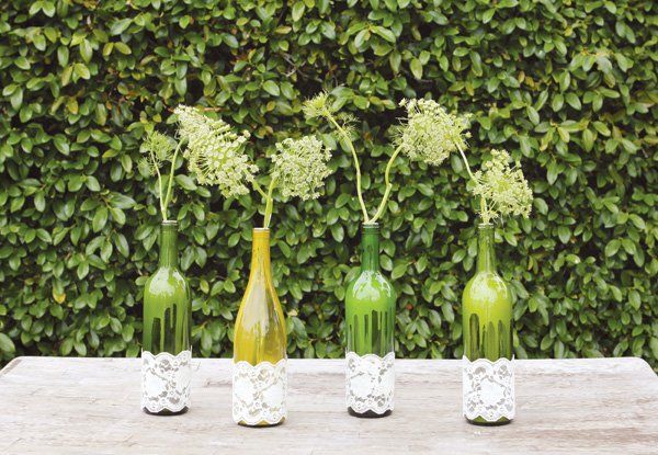 Wine and Lace Centerpieces