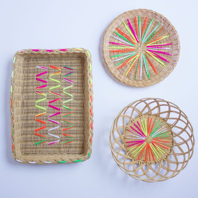 Embroidered Baskets