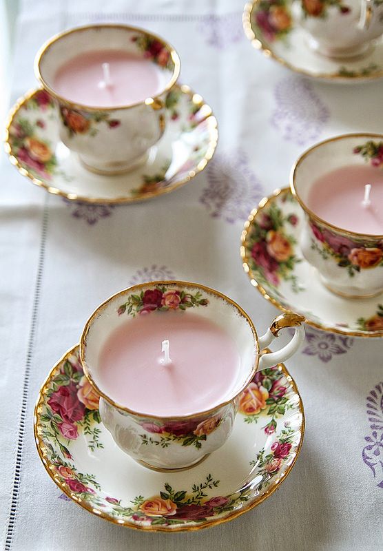 Vintage Tea Cups Scented Candles
