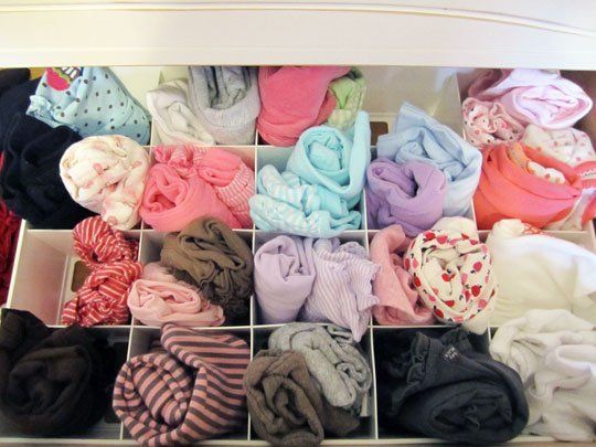 Use an Ornament Box to Organize Baby Clothes