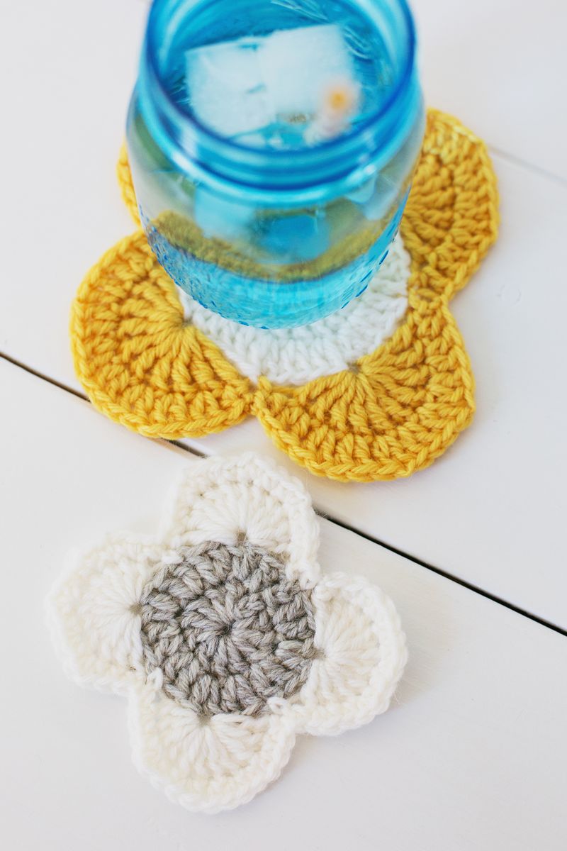Crochet Mason Jar Tumblers & Coasters