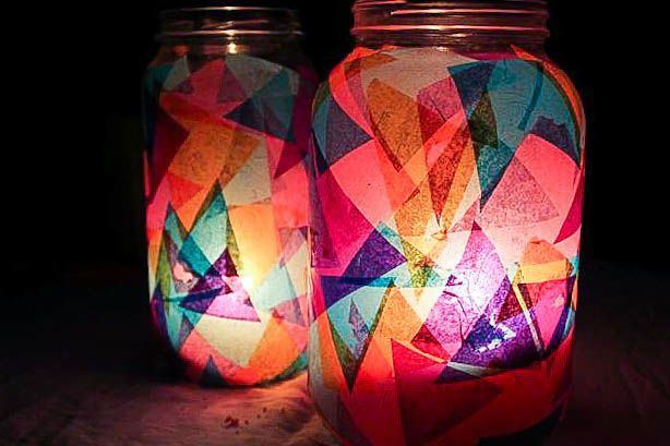 Colorful Garden DIY Lanterns